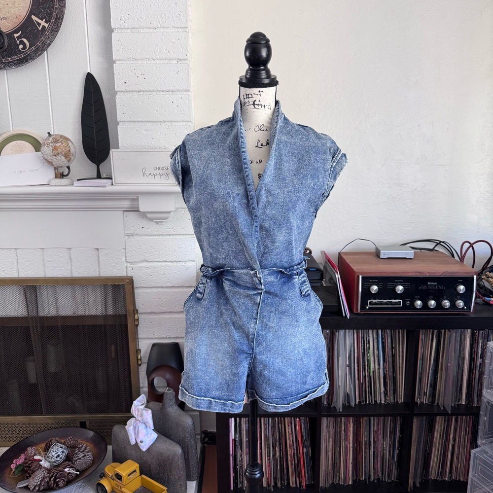 Forever 21 Blue Denim Jumpsuit